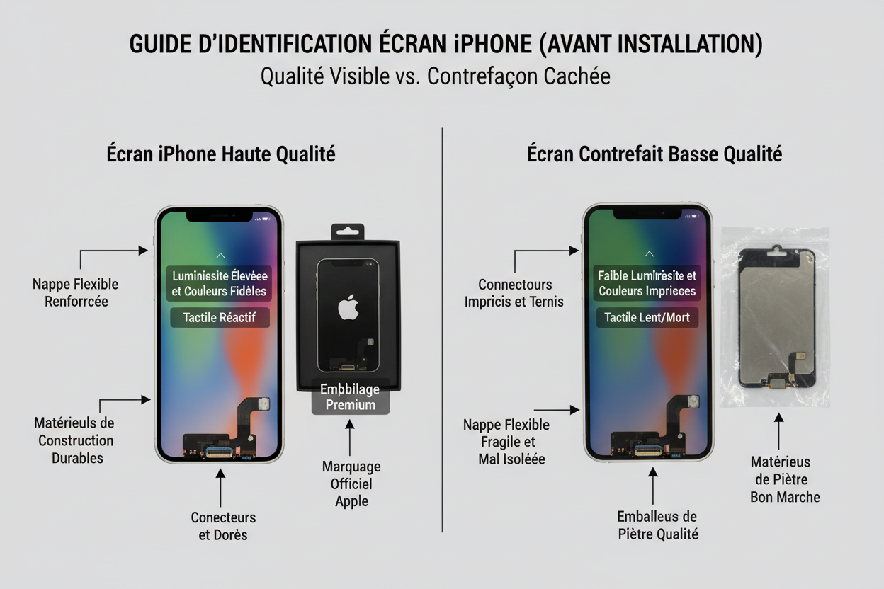 Signes d'un Écran iPhone de Mauvaise Qualité