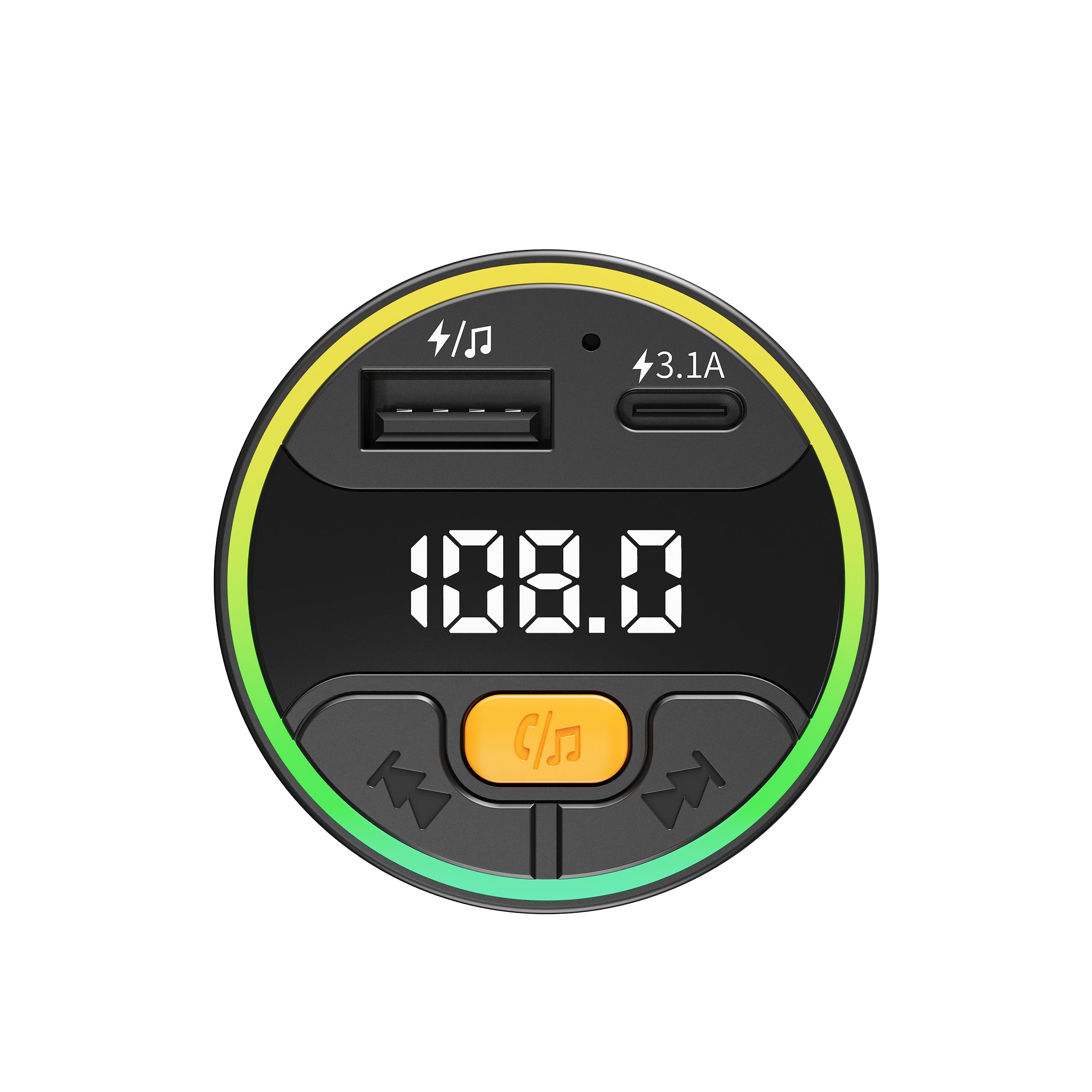 15W Chargeur de voiture Noir