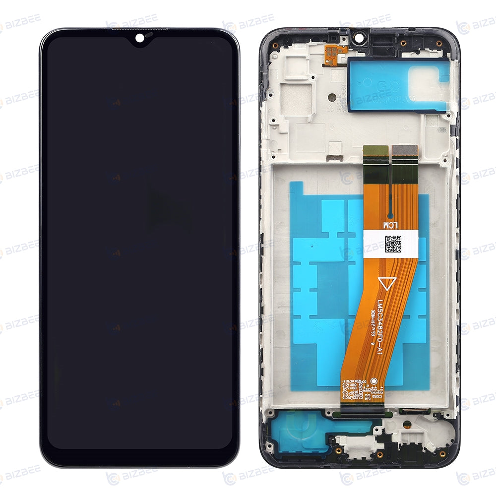 Samsung Ecran A03 (A035F) Avec Châssis OEM Matériel Noir (Petit Size)