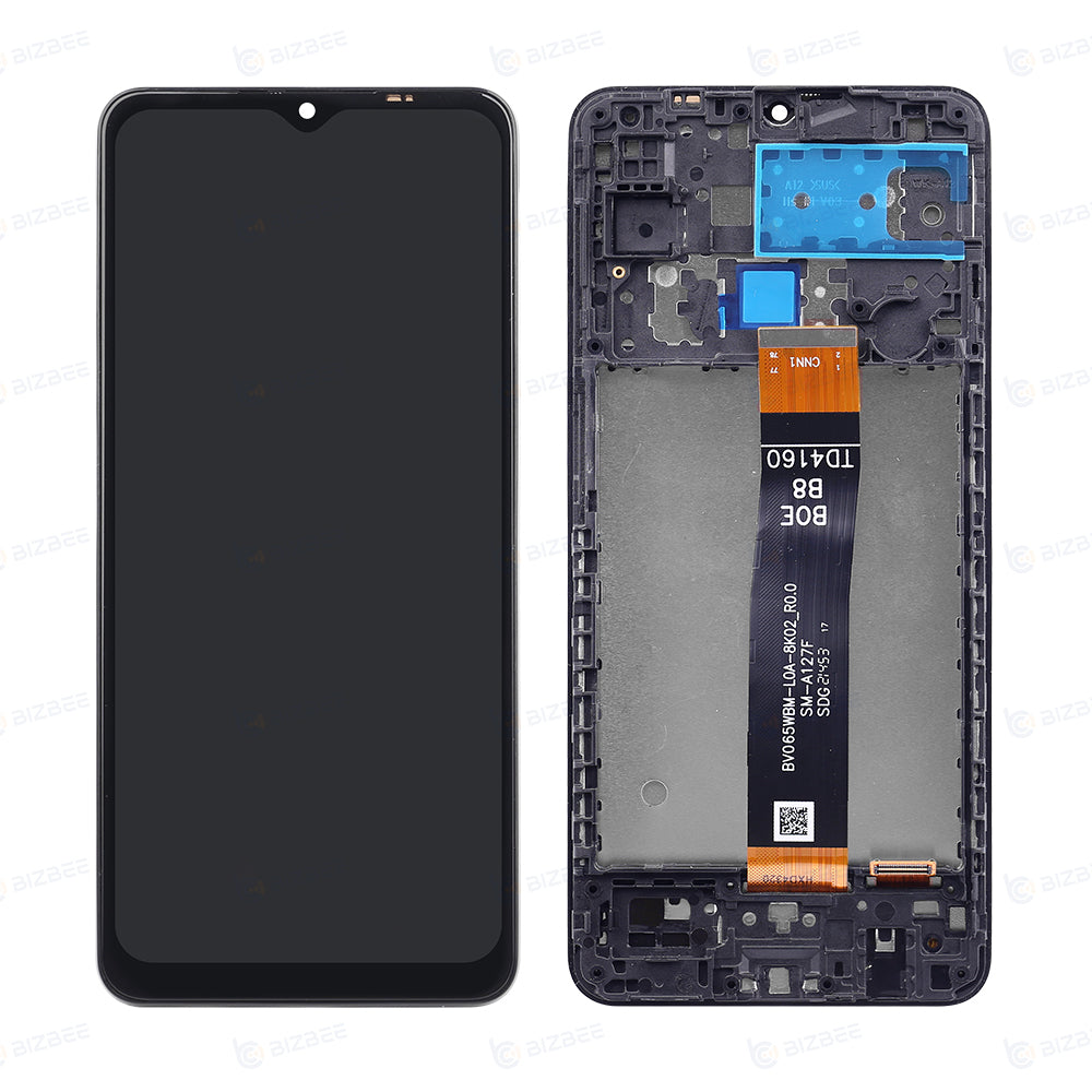 Samsung Ecran A12S (A127F) Avec Châssis OEM Matériel Noir