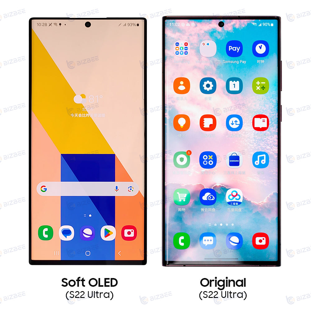 Samsung Ecran S22 Ultra 5G (S908B/S908U/S908E) Soft OLED Noir