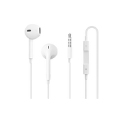 Écouteurs 3,5 mm filaires semi-intra-auriculaires Blanc