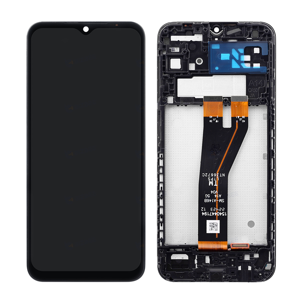 Samsung Ecran A14 5G (A146B/A145F/A145M) Avec Châssis OEM Matériel Noir