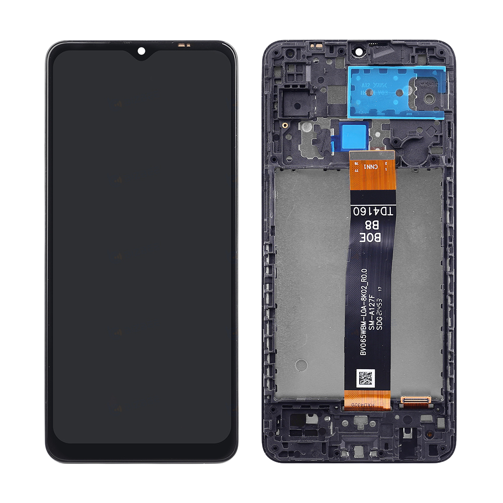 Samsung Ecran A12S (A127F) Avec Châssis OEM Matériel Noir