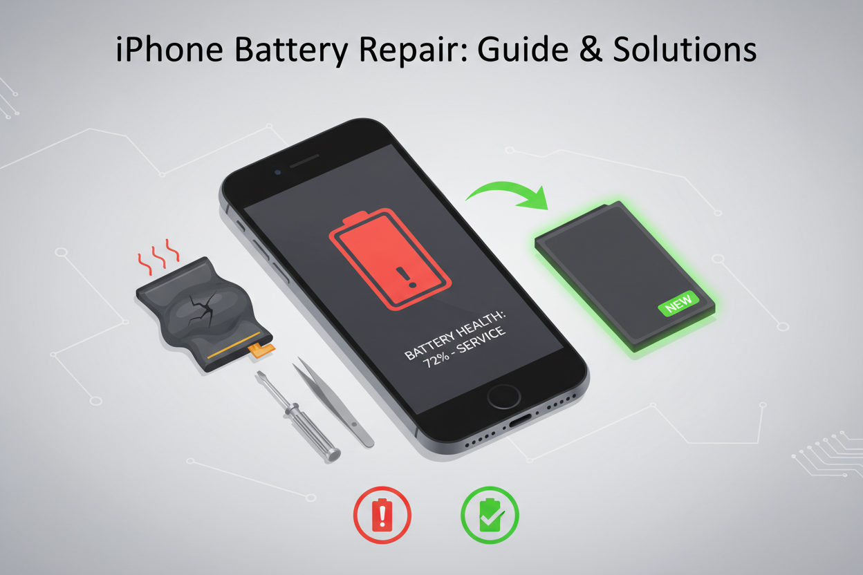 Réparation batterie iPhone : symptômes, causes et solutions