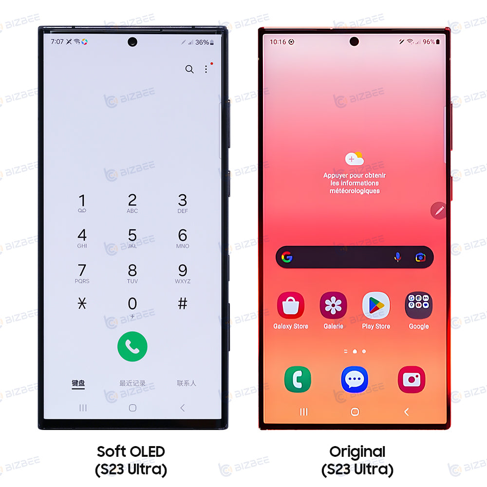 Samsung Ecran S23 Ultra (S918B) Avec Châssis Soft OLED (Original Size)